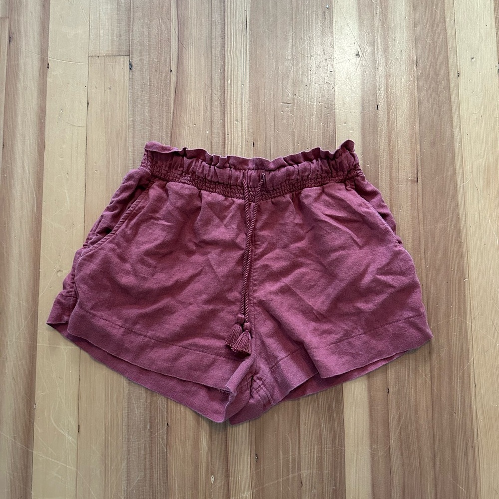 Abercrombie & Fitch Maroon High Waist Shorts